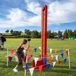 Test your strength Outdoor venue games for corporate family fun days