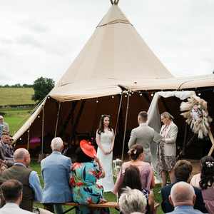 Alcott Worcestershire Wedding Tipi Venue Outdoor Ceremony